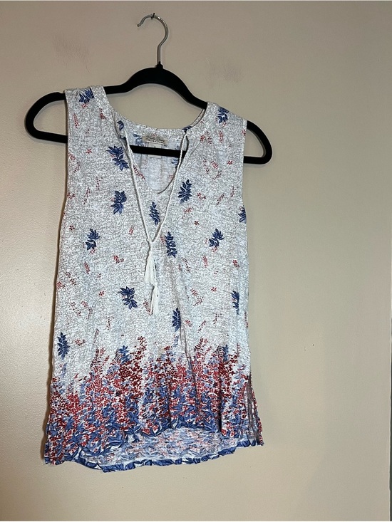Lucky Brand Tops - Lucky Brand Women's Small V Neck Floral Tank Bohemian Casual